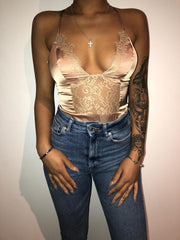 Skin deep satin bodysuit