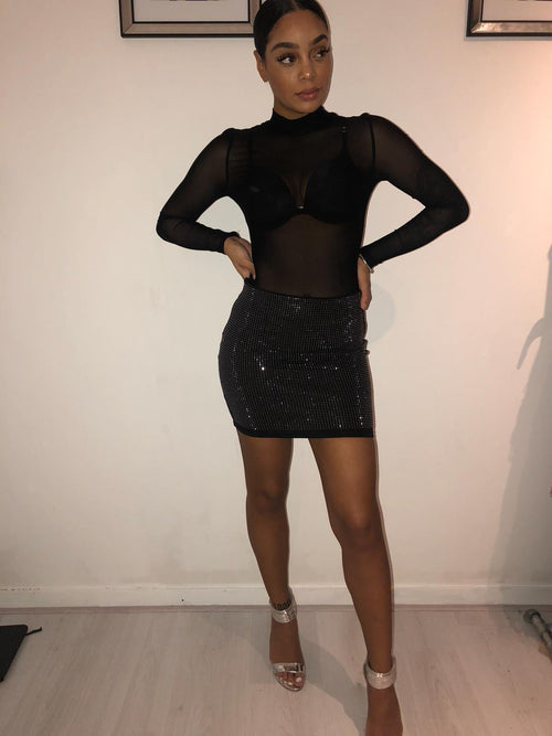 Pushing the sparks all night mini skirt