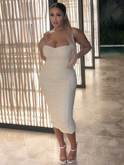 Celine Corset Mesh Dress