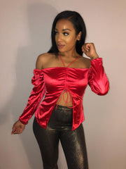 Melrose satin top