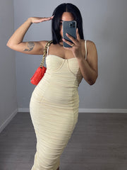 Celine Corset Mesh Dress