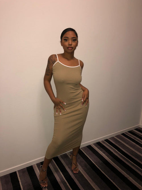 Heather contrast dress