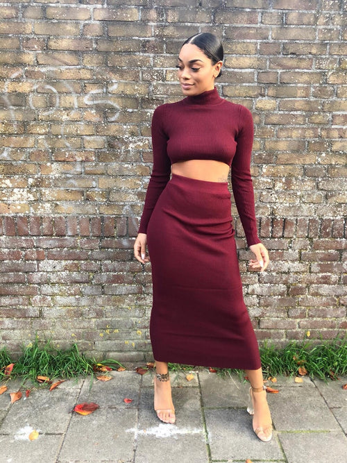 Mandie ribbed 2 piece set