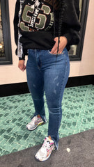 Malika Front Split Straight Leg Jeans