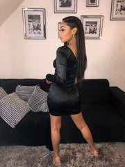 Imaginary girl satin dress