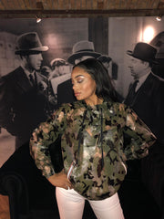 Ivivi camo see trough hoodie
