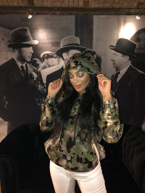 Ivivi camo see trough hoodie